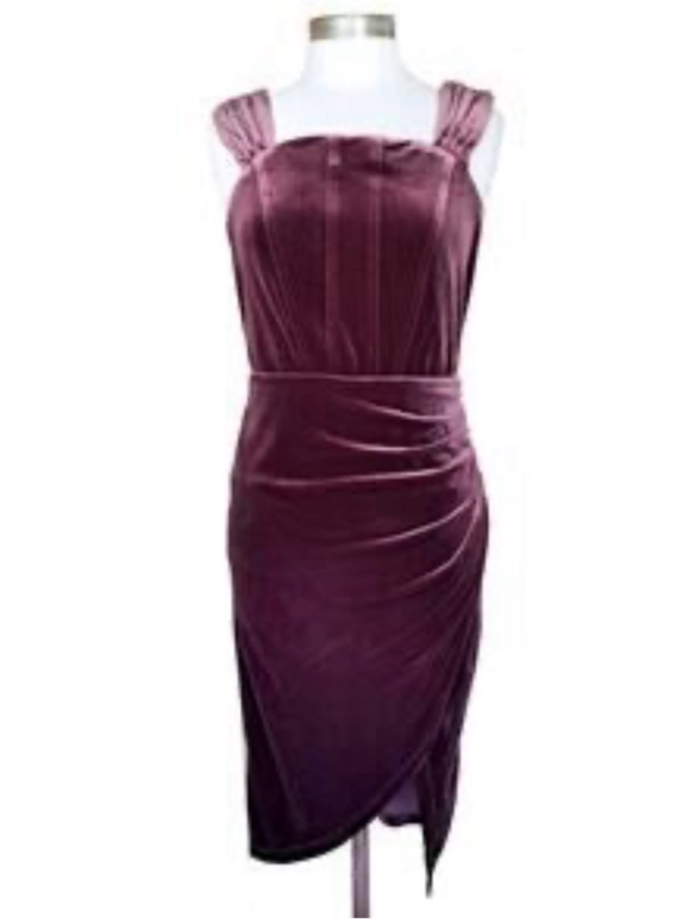 Cashe velvet Wrap style Dress size S lined.